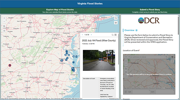 Flood Story web viewer