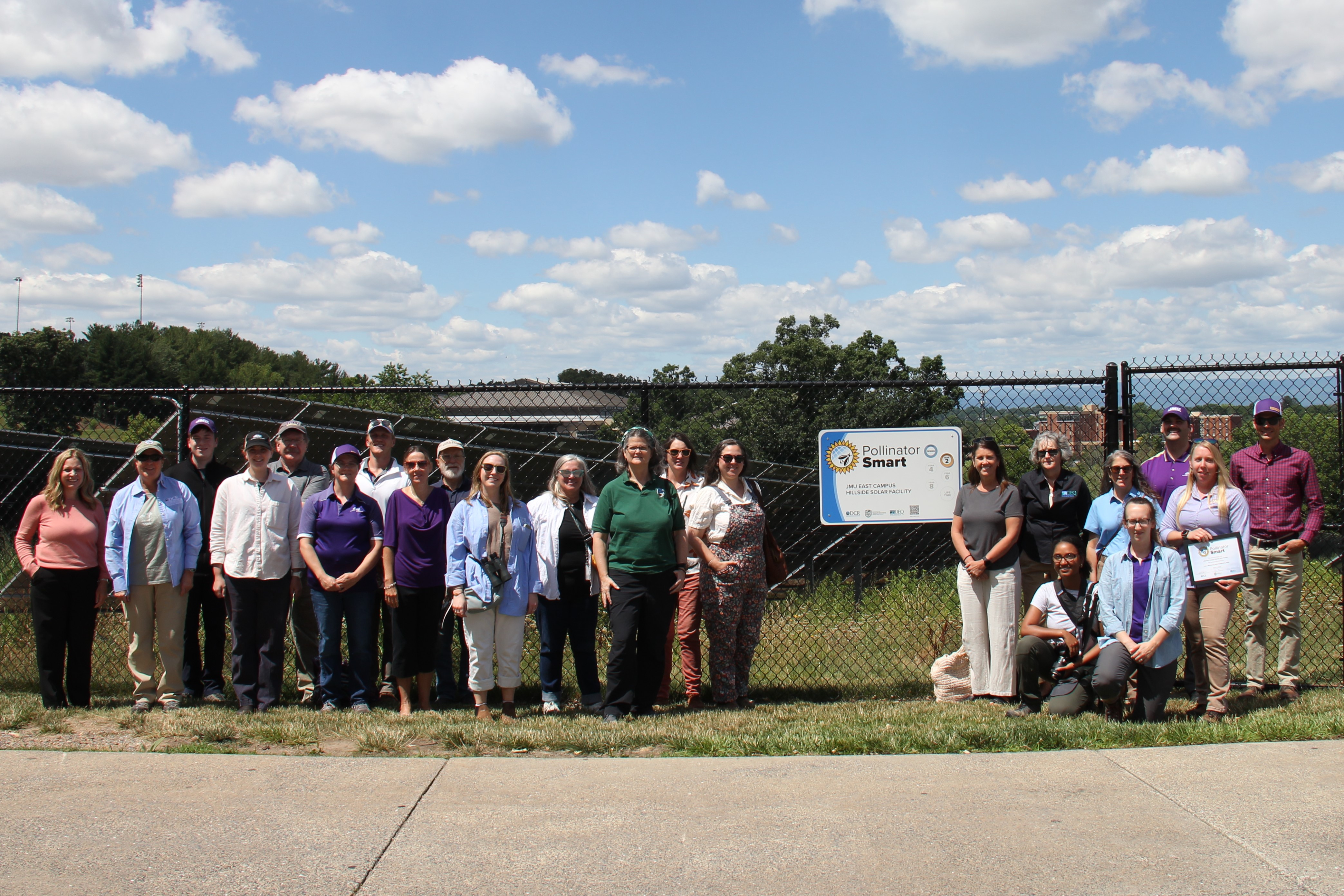 photo JMU Solar facility gold two year certification presentation, June 2026