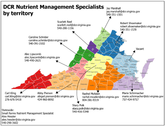Nutrient Management Planners map