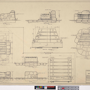 blueprint for fireplace or stove.