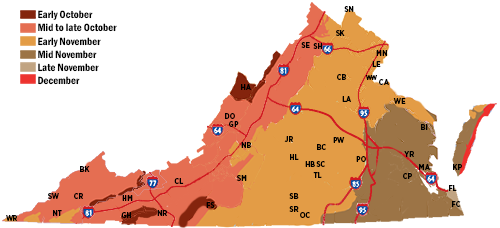 2026 Peak Fall Prediction Map