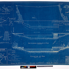 Plan for the Pocahontas Dam and Spillway