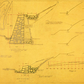 Stone retaining wall plan
